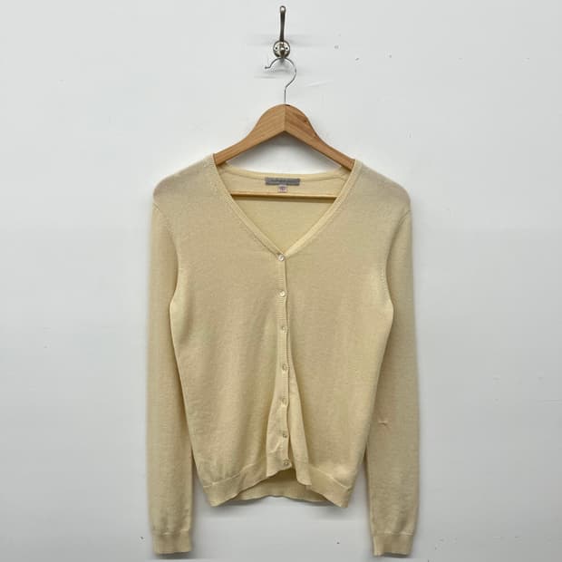 캐시미어 100% 아이보리 가디건 여s