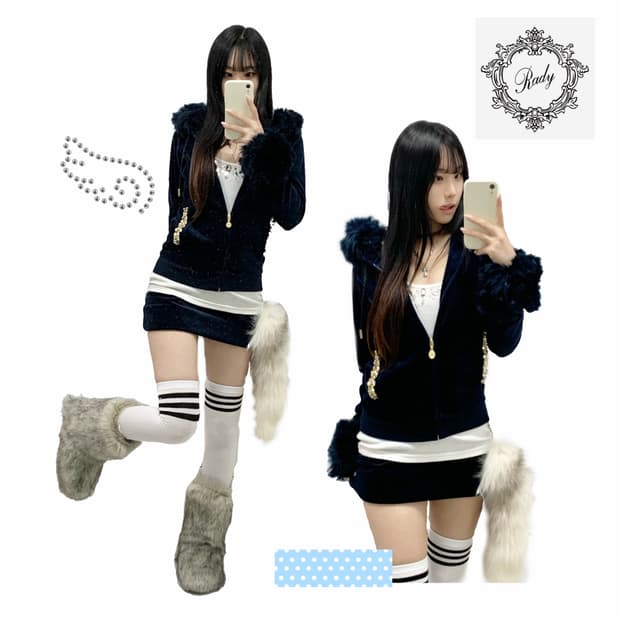 [RADY] 셋업 ! 라디 갸루 퍼 트레이닝 세트