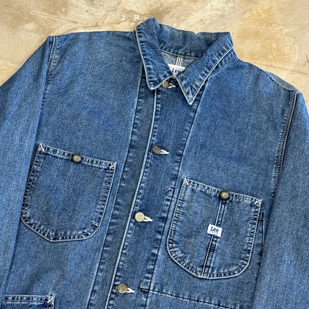 M Lee 포켓 코튼 데님 자켓