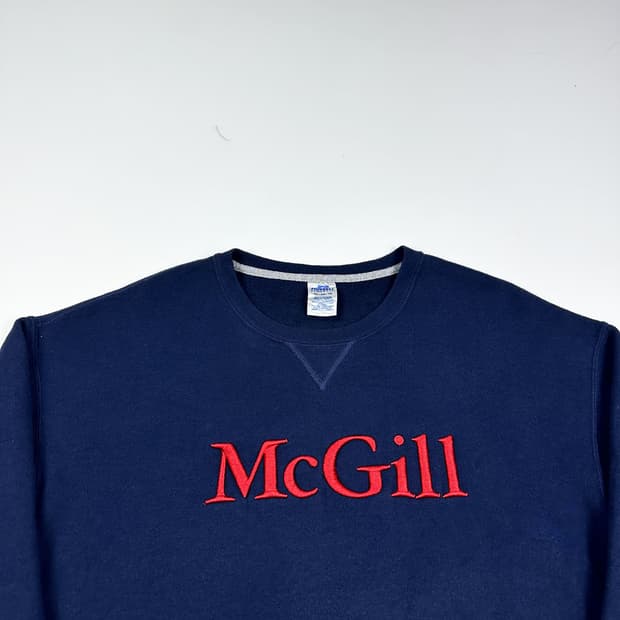 러셀 어센틱 올드스쿨 네이비 박시 맨투맨 (XL)