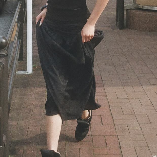 Wsc아카이브 center drape maxi skirt 00