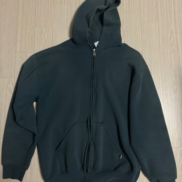 90‘s usa 러셀 후드집업 다크그린