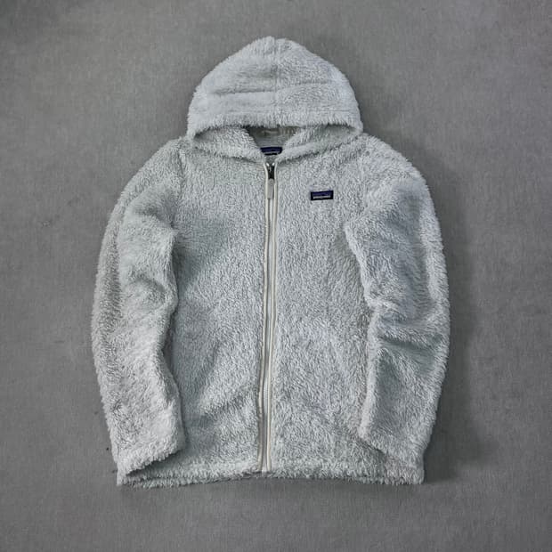 W 95 파타고니아 화이트 플리스 후드집업