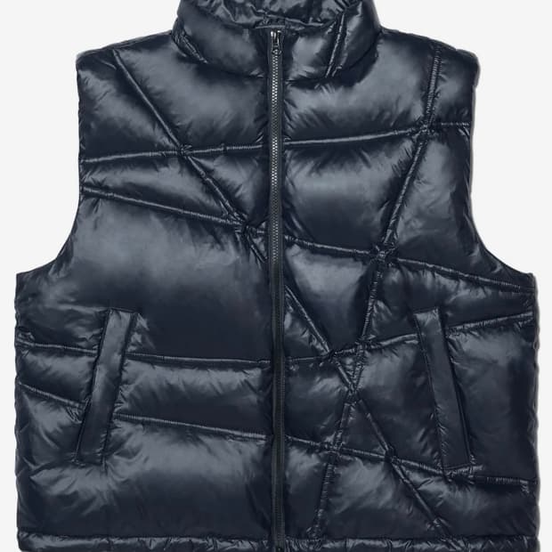 TRACK DUCK DOWN VEST - GLOSSY BLACK