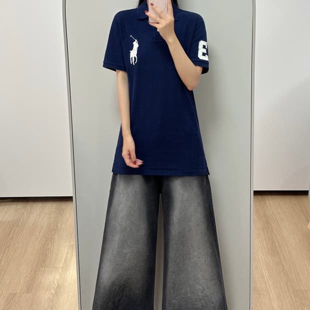 폴로 랄프로렌 빅포니 네이비 카라 반팔 티셔츠