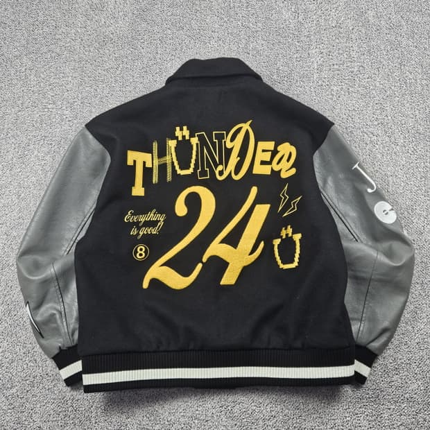 에이티즈 2024팝업 썬더 배색 바시티 자켓 (상세설명참조)/ 10089