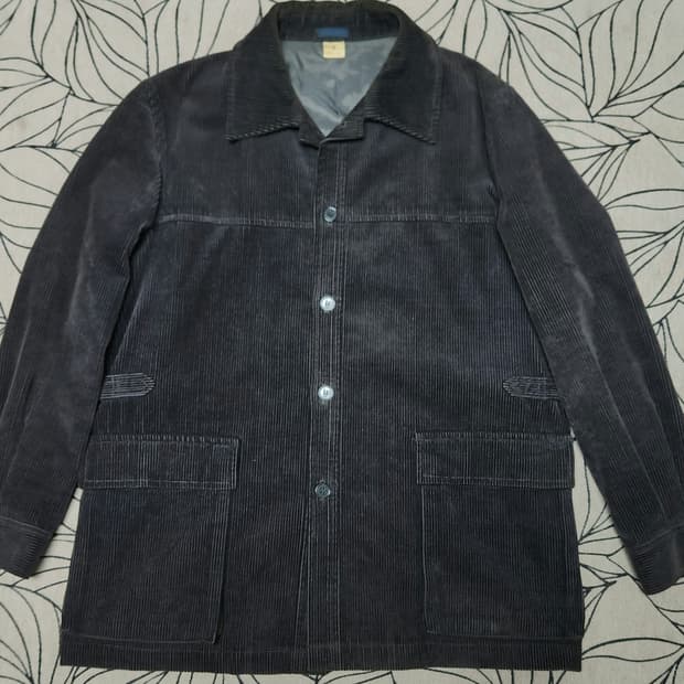 일본판 인터메조 블랙 코듀로이 블레이져 넉넉100