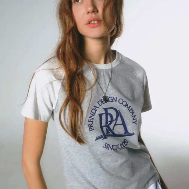 MAIN LOGO RAGLAN TEE GRAY