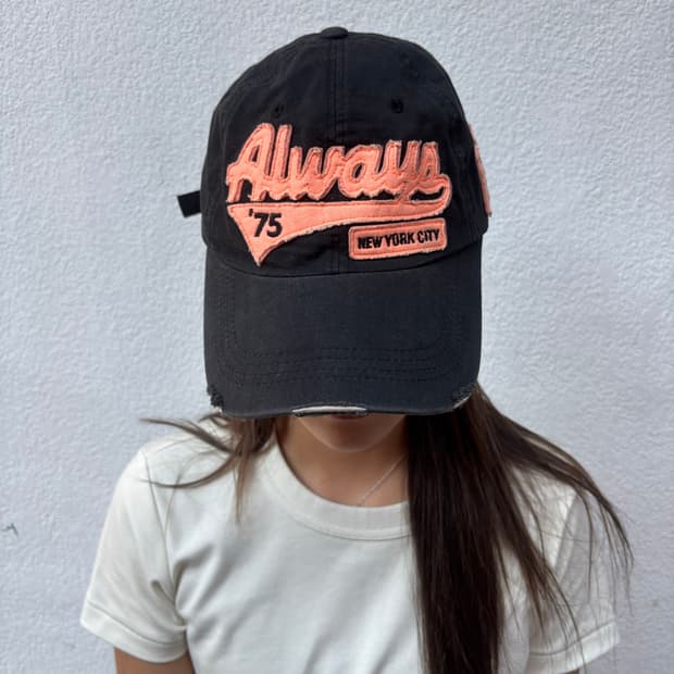 Always 75 뉴욕 자수 빈티지 볼캡