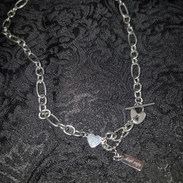 펑크 실버 빈티지 목걸이 2개 set