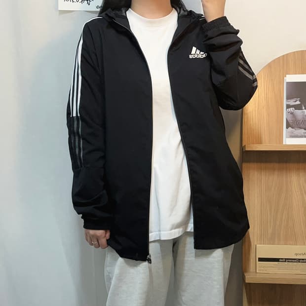 [정품] 아디다스 블랙 삼선 병아리 바막 [ L ]