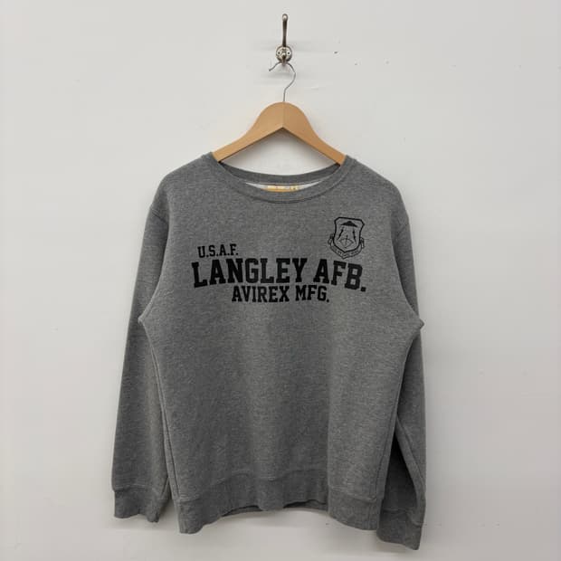 아비렉스 랭글리 맨투맨 티셔츠 그레이 남성 L