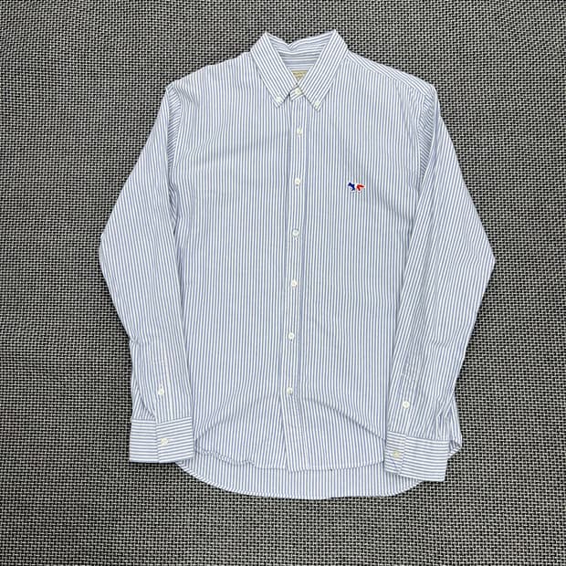 메종키츠네 스트라이프 셔츠