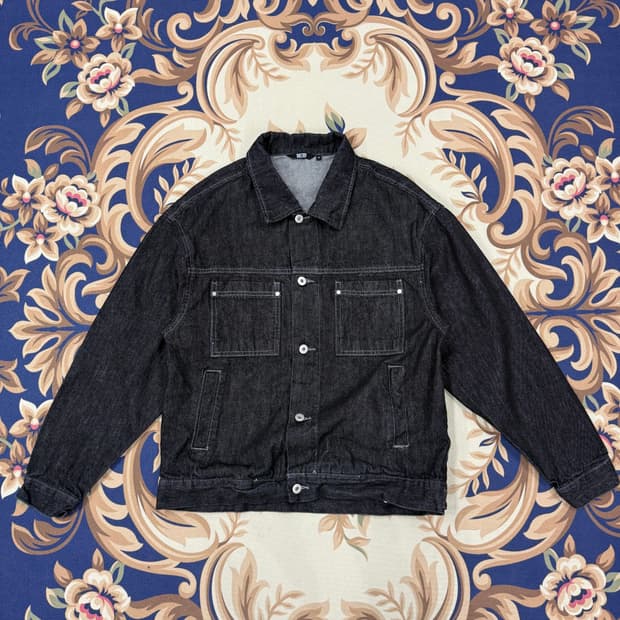 (M)트릴리온 Trillion 투포켓 흑청데님 트러커자켓