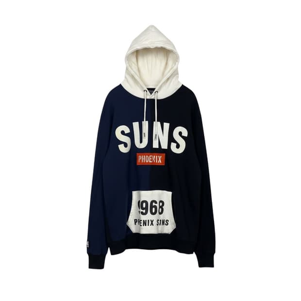 (XL) NBA 피닉스 선즈 투톤 컬러 블록 후드 티