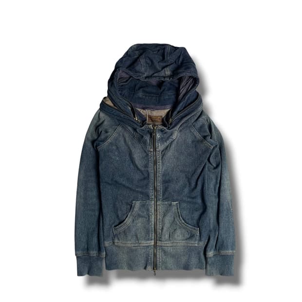 goa bono 데님 집업 후드