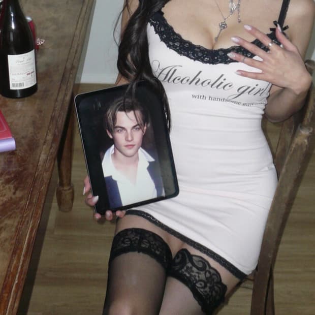 엔젤넘버555 알콜홀릭 걸 리본 드레스 alcoholic girl