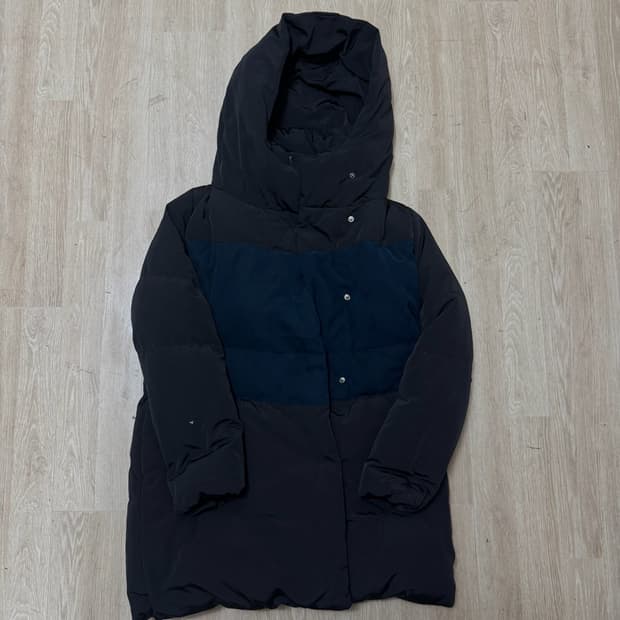 지고트 여성 구스다운 투톤 롱패딩 55-66 