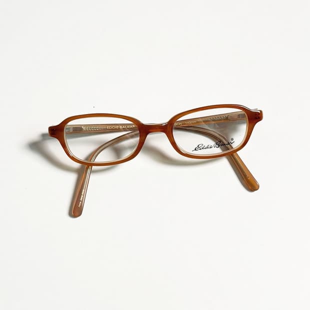90s 에디바우어 엠버브라운 뿔테 스퀘어 빈티지 안경