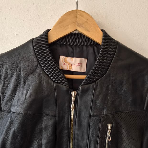 스테파니 여성  블랙양가죽자켓 55사이즈