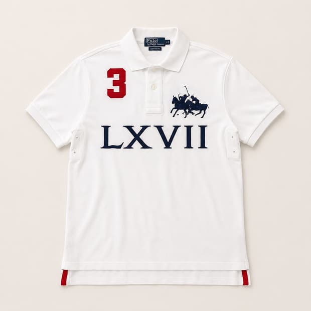S)폴로 랄프로렌 치프키프 LXVII 넘버3 빅포니 PK카라 반팔티