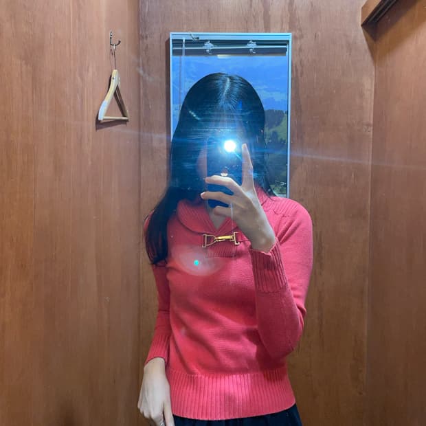 (S) CHAPS 챕스 숄카라 니트 