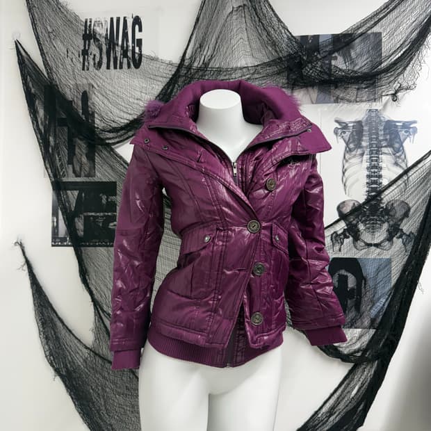 00s purple layered jacket