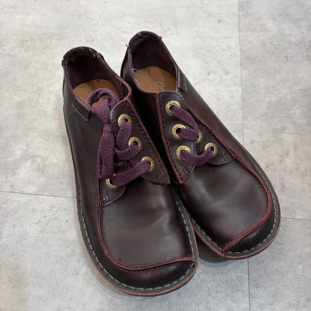 235 Clarks 클락스 컴포트 캐주얼 스니커즈 레더 슈즈 버건디