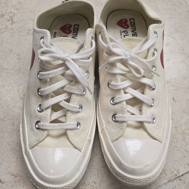 컨버스 척테일러 꼼데가르송 아이보리 UK7