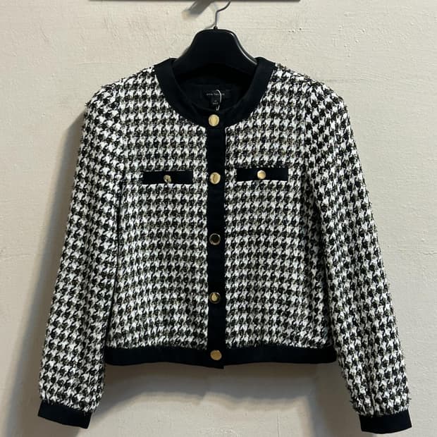 앤테일러 하운즈투스 트위드 크롭 자켓