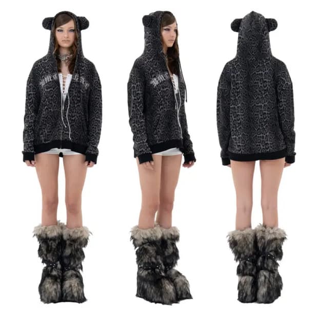 베이비메탈클럽 베메클 갸루 블랙호피 후드집업