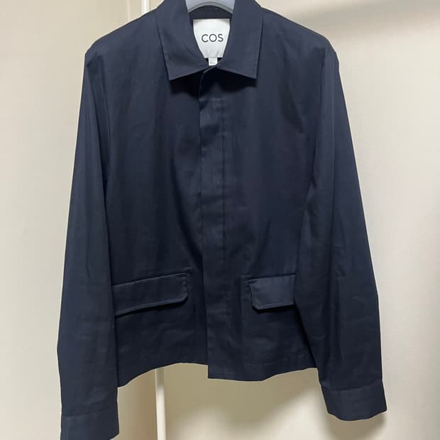 코스 릴랙스드 코튼 리넨 오버셔츠자켓