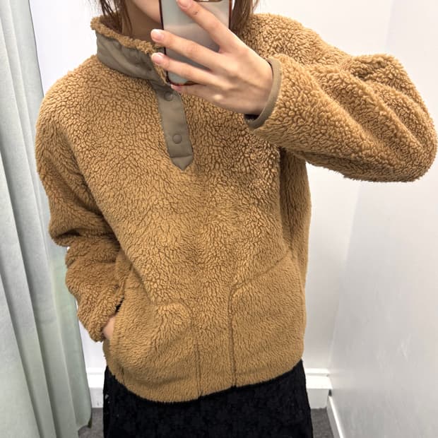유니클로 브라운 플리스