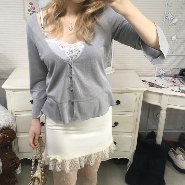 jpn vintage sora gray frill lace cd