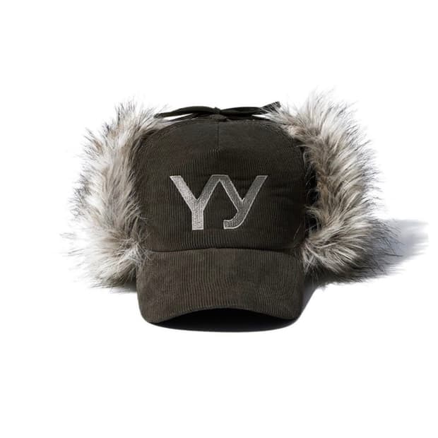 Open yy 퍼 모자 카키