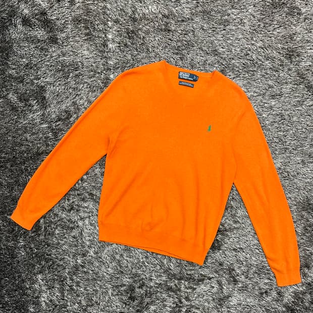 폴로랄프로렌 남성 피마코튼 브이넥 니트 (M)