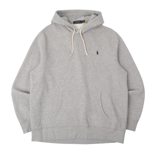 폴로 랄프로렌 QR 그레이 코튼 후드티