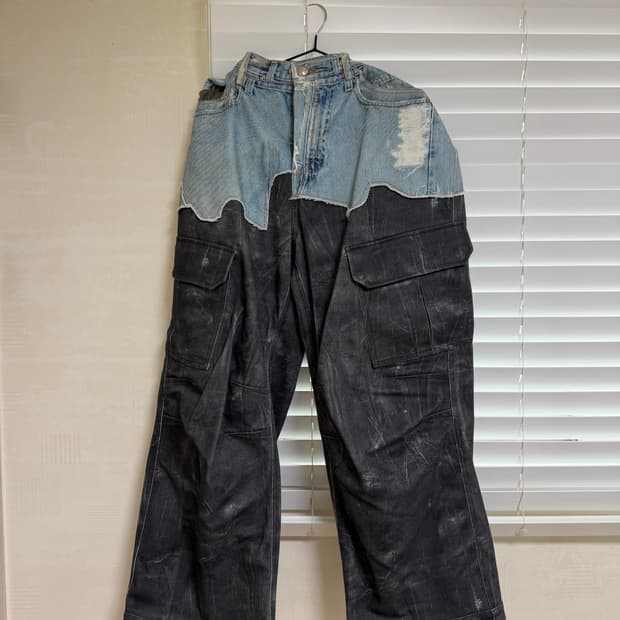 앤더슨벨 24ss faux 프린팅 데님 34사이즈 판매