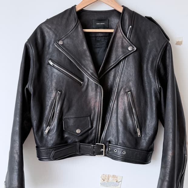 이자벨 마랑 Isabel Marant 램스킨 바이커 재킷 FR38 (55