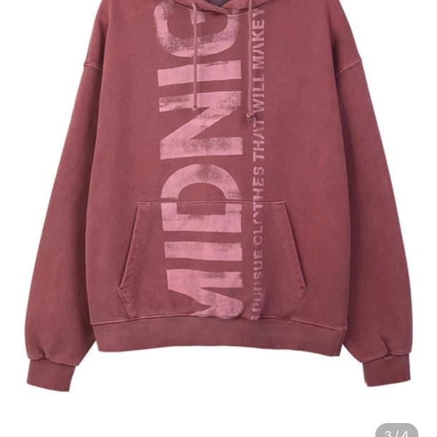 미드나잇 무브 워싱 후드티