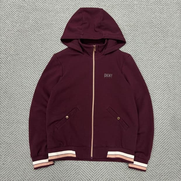 dkny 베이직 로고 후드집업 v3898