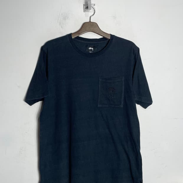 스투시 포켓 반팔 티셔츠 블랙