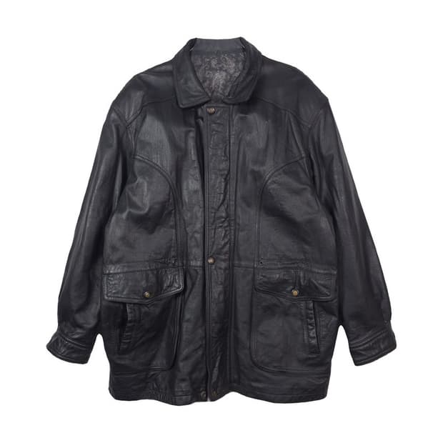 빈티지 리얼 양가죽 페이즐리 안감 카코트