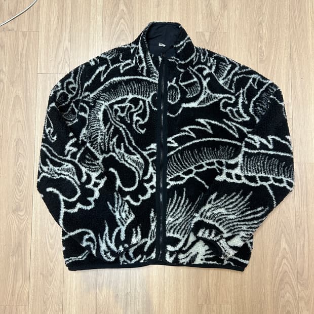 [S] 스투시 드래곤 후리스 플리스 자켓