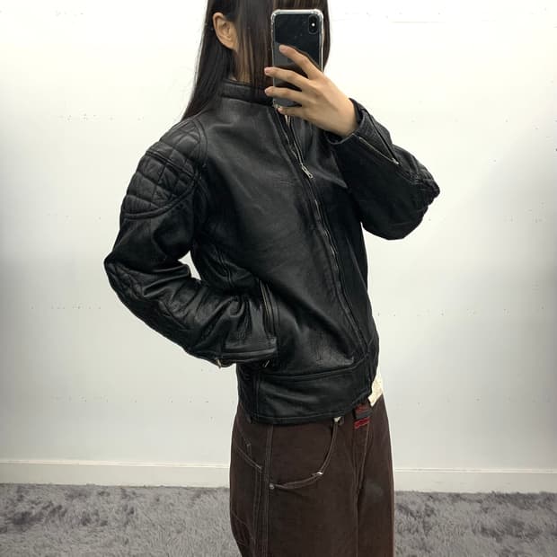 Genuite leather 라이더 레더자켓