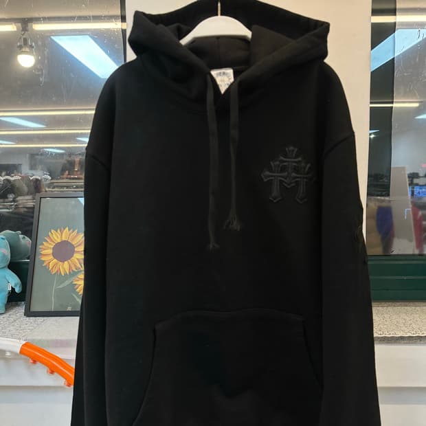 크롬하츠 블랙 후드티 xl