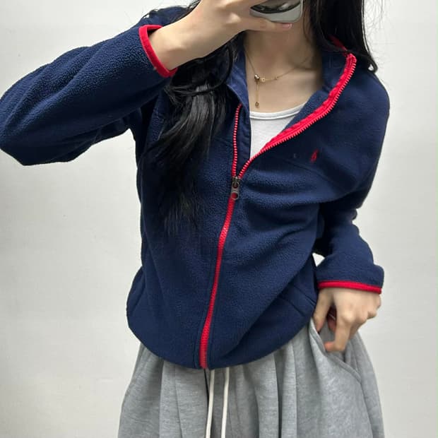 폴로 랄프로렌 네이비 플리스 자켓 쉐르파 져지 집업(L)