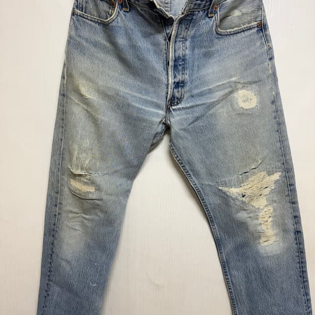 Rebuild by Needles 데님 워싱 데미지진 34