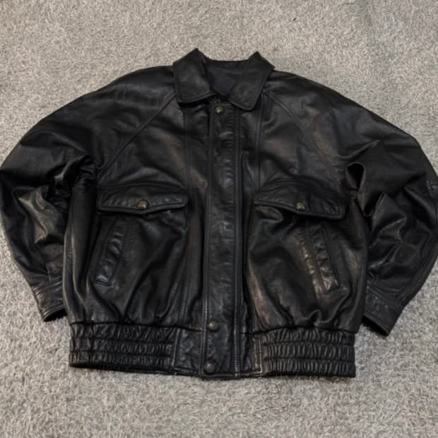 빈티지 가죽 봄버자켓