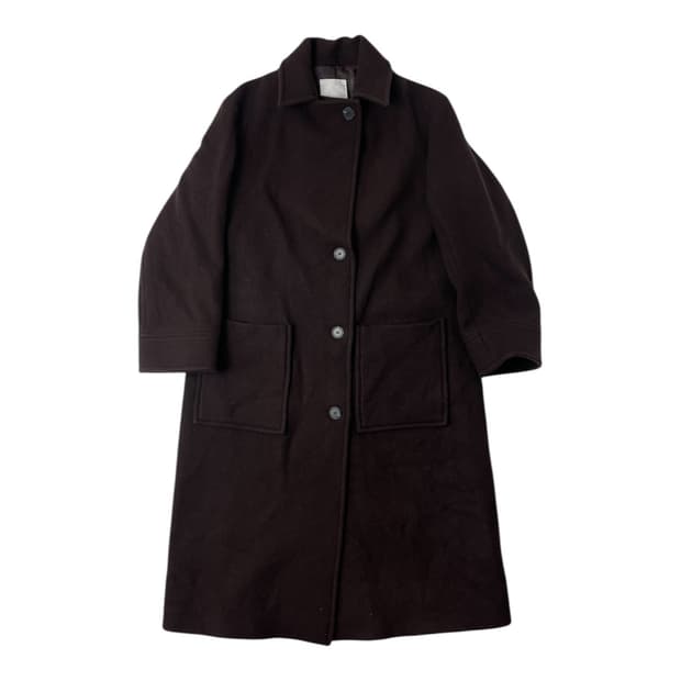 [중고] 톰보이 여성 카라 브라운 코트 롱코트